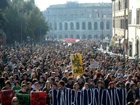 Протести против мјера штедње у Риму