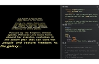 Slova iz Ratova zvezda na HTML i CSS način