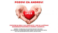 Broj 1415 za pomoć i podršku u liječenju Andrei Lazarević