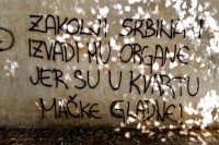 Grafit “Zakolji Srbina i izvadi mu organe jer su mačke gladne” u Zadru