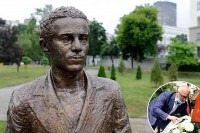 Položeni vijenci na spomenik Gavrilu Principu u Beogradu