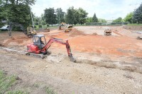 Građevinski radovi na terenima Teniskog kluba Mladost u parku Mladen Stojanović su u punom jeku.