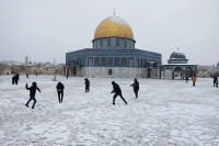Snijeg prekrio Jerusalim