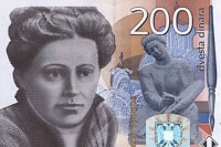 Новчаница с ликом Надежде Петровић у збирци уругвајске банке