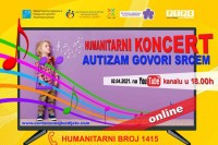  Humanitarni koncert "Autizam govori srcem" u petak na Jutjub kanalu