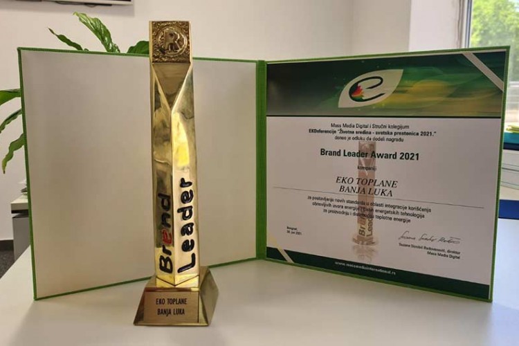 "Eko toplanama" nagrada "Brand Leader Award"