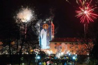 Vatromet obasjao najveću ikonu Svetog Stefana u Foči