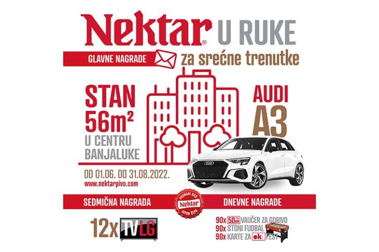 Dodijeljene prve nagrade nagradne igre“Nektar u ruke, za srećne trenutke”