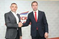 Sjednici Predsjedništva SPS-a prisustvovao predsjednik Pokreta socijalista Srbije Aleksandar Vulin.