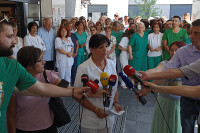 Protest zaposlenih u bolnici "Srbija": Traže zaštitu medicinara od sajber nasilja