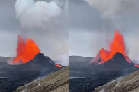 Eruptirao vulkan na Islandu u blizini aerodroma, prijeti opasnost od opasnog gasa