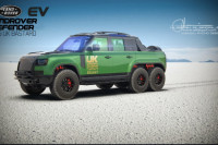Land Rover Defender замишљен као електрични 6x6 pickup
