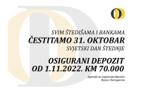 Agencija za osiguranje depozita BiH štedišama i bankama čestita Svjetski dan štednje