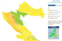 Hrvatska: Žuti meteoalarm zbog olujnog vjetra