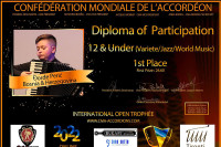Đorđe Perić pobjednik Svjetskog trofeja harmonike u Kini
