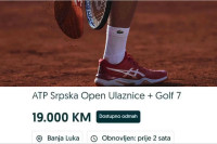 Uklonjen oglas u kome je prodavac auta nudio karte za „Srpska open“ uz „gratis golf 7“ za 19.000 KM
