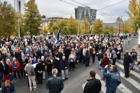 Novi protest devetog maja ispred američke Ambasade, Delegacija EU i OHR-a