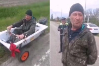 Pijani Rus vozio kadu na točkovima VIDEO