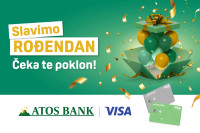 Atos bank  а.д. Бањалука: Славимо рођендан са Visa платним картицама