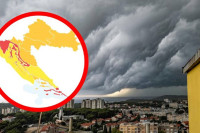 Црвени метеоаларм за Истру и Кварнер, наранџасти за већину Хрватске; Очекује се олуја