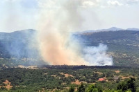 Požar u bilećkom selu: Vatrogasci i mještani odbijaju vatru od kuća