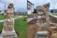 Пале: Постављене двије камене скулптуре