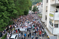 Protest u Jablanici: Velika podrška brutalno pretučenoj radnici