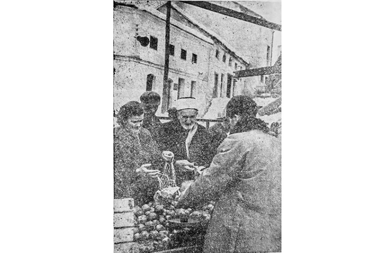 Detalj sa banjalučke tržnice, 1956. godina