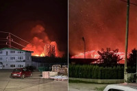 Izgorjeli objekti fabrike namještaja u Bihaću