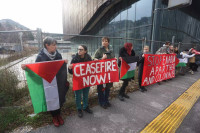 Protesti ispred Delegacije EU zbog direktne podrške Izraelu zbog rata u Gazi