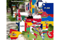 Објављена мапа геј популације у Европи