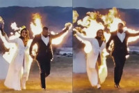 Mladenci se zapalili na vjenčanju (VIDEO)