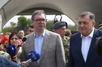 Dodik i Vučić obišli jedinice Ratnog vazduhoplovstva i PVO: Vojna moć Srbije važna za Srpsku