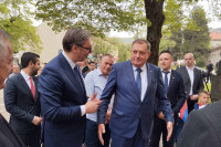 Dodik i Vučić stigli u Bileću (VIDEO)