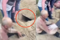 Мушкарац спасен четири дана након што је жив закопан (VIDEO)