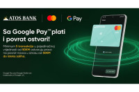 "Са Google Pay™ плати и поврат оствари " уз ATOS BANK и Mastercard