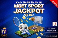 Дођи на Mbet.ba по Sport Jackpot!  Сваког мјесеца Mbet части своје играче са 2.000 КМ!